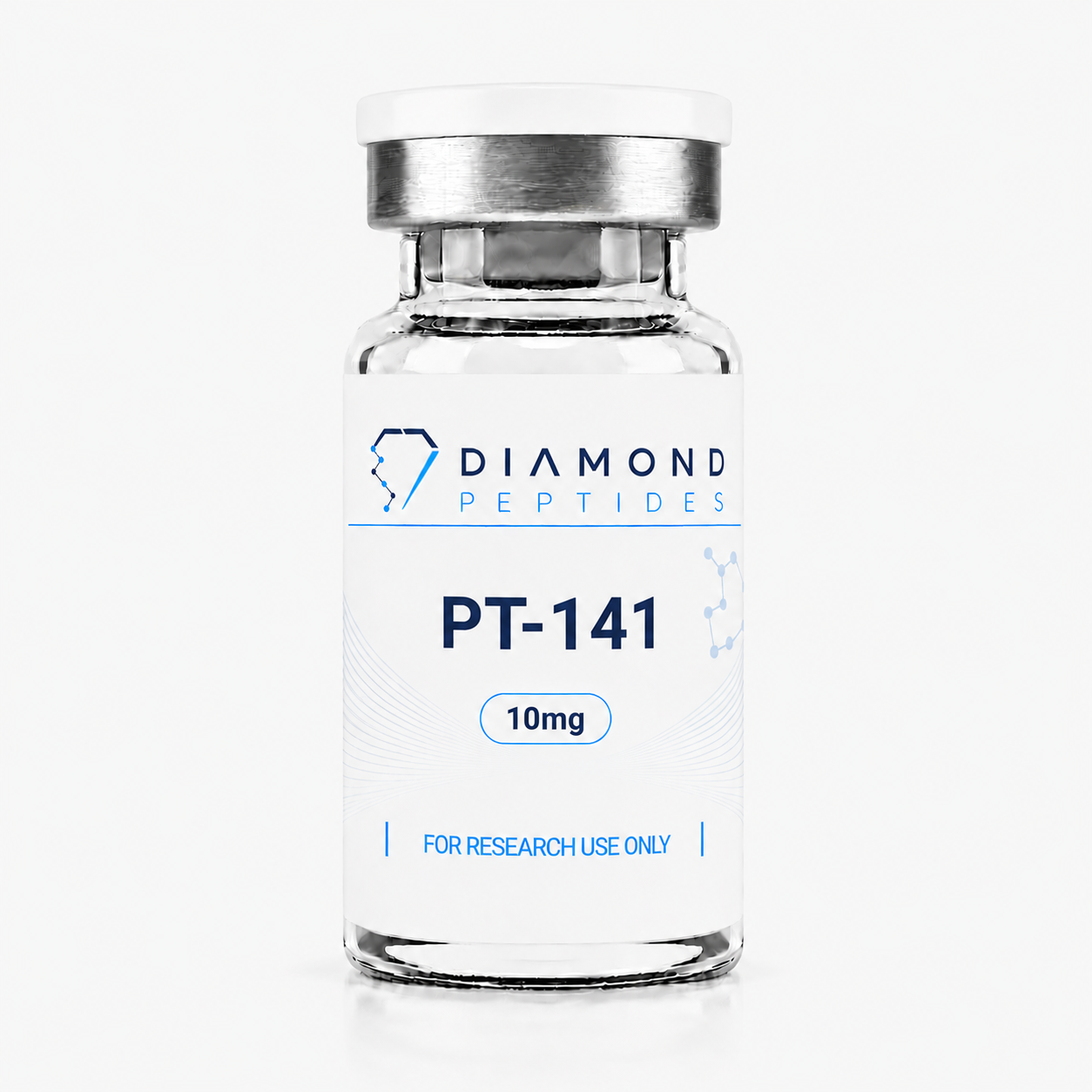 Diamond Peptides PT-141 (Bremelanotide) 10mg research peptide vial