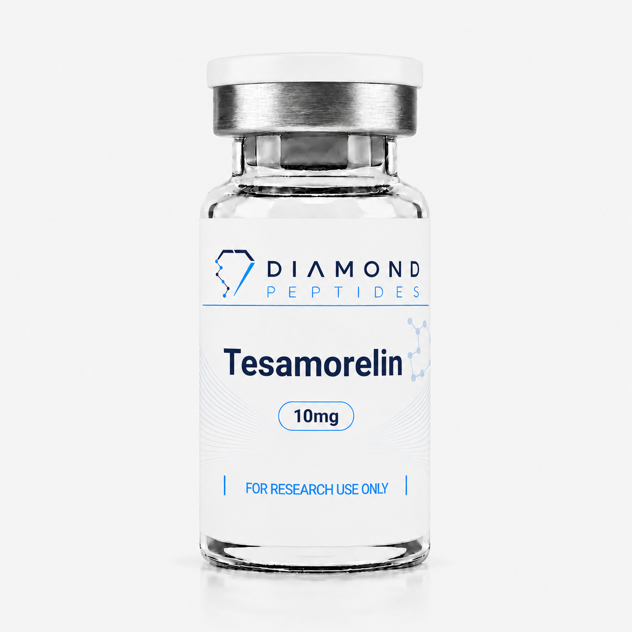 Diamond Peptides Tesamorelin 10mg research peptide vial