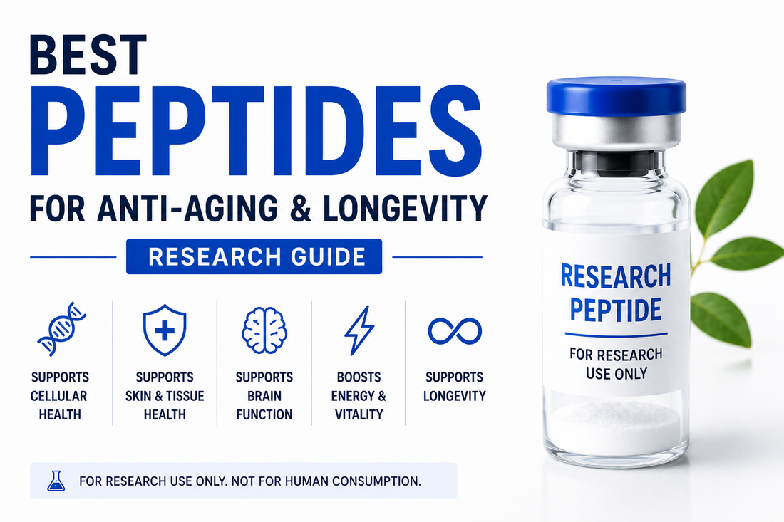 Best peptides for anti-aging and longevity research including MOTS-c, SS-31, NAD+, and GHK-Cu