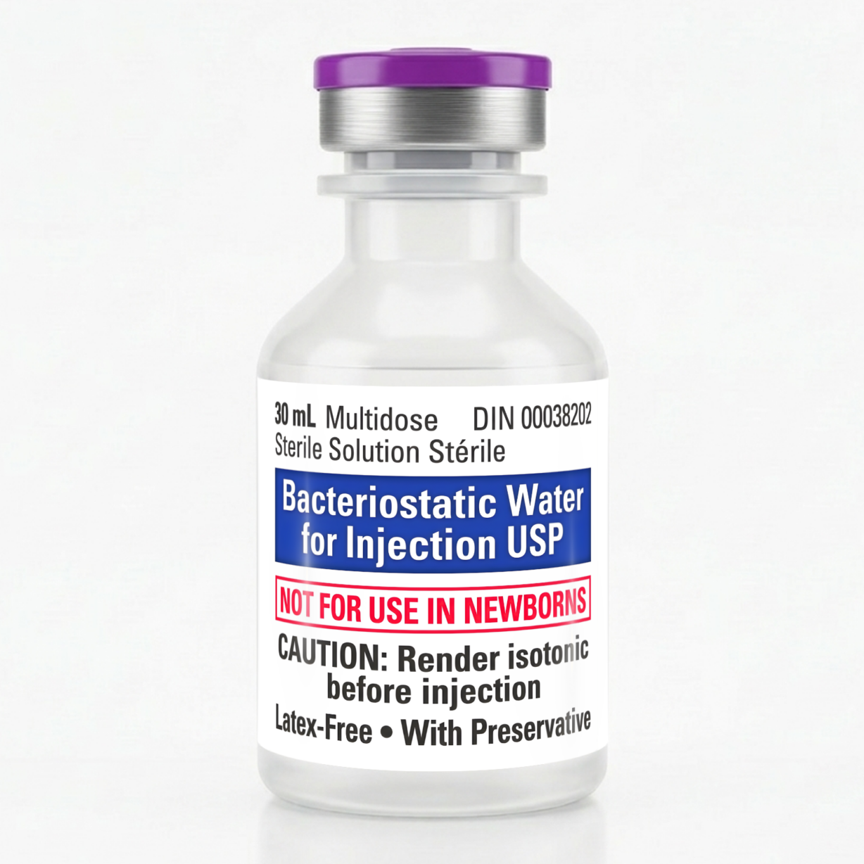 Diamond Peptides USP-grade bacteriostatic water 30 mL vial