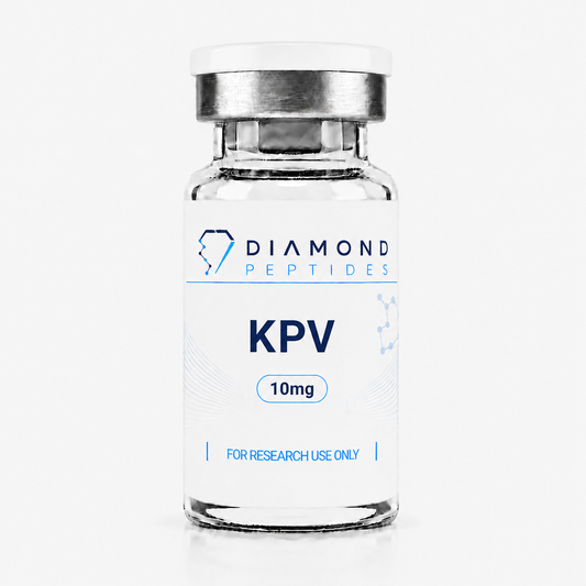 KPV 10mg research peptide vial containing Lys-Pro-Val tripeptide