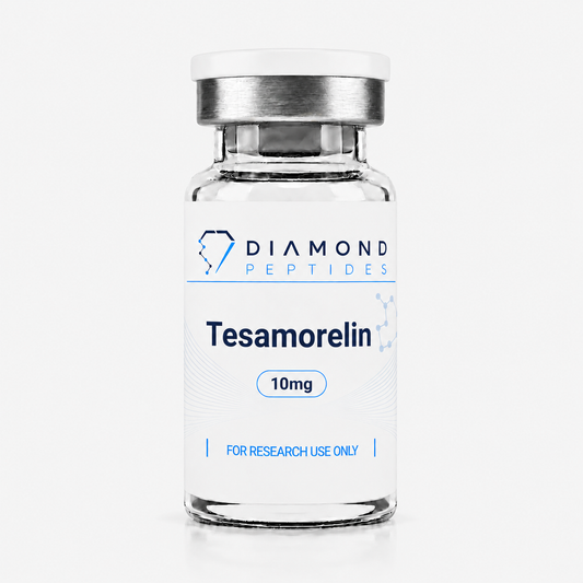 Diamond Peptides Tesamorelin 10mg research peptide vial